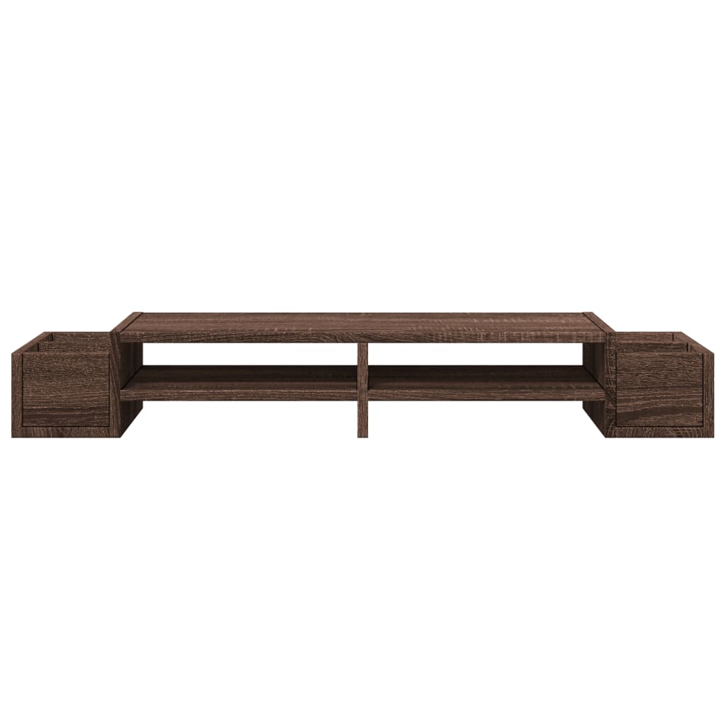 vidaXL Support de moniteur avec rangement chêne marron bois ingénierie