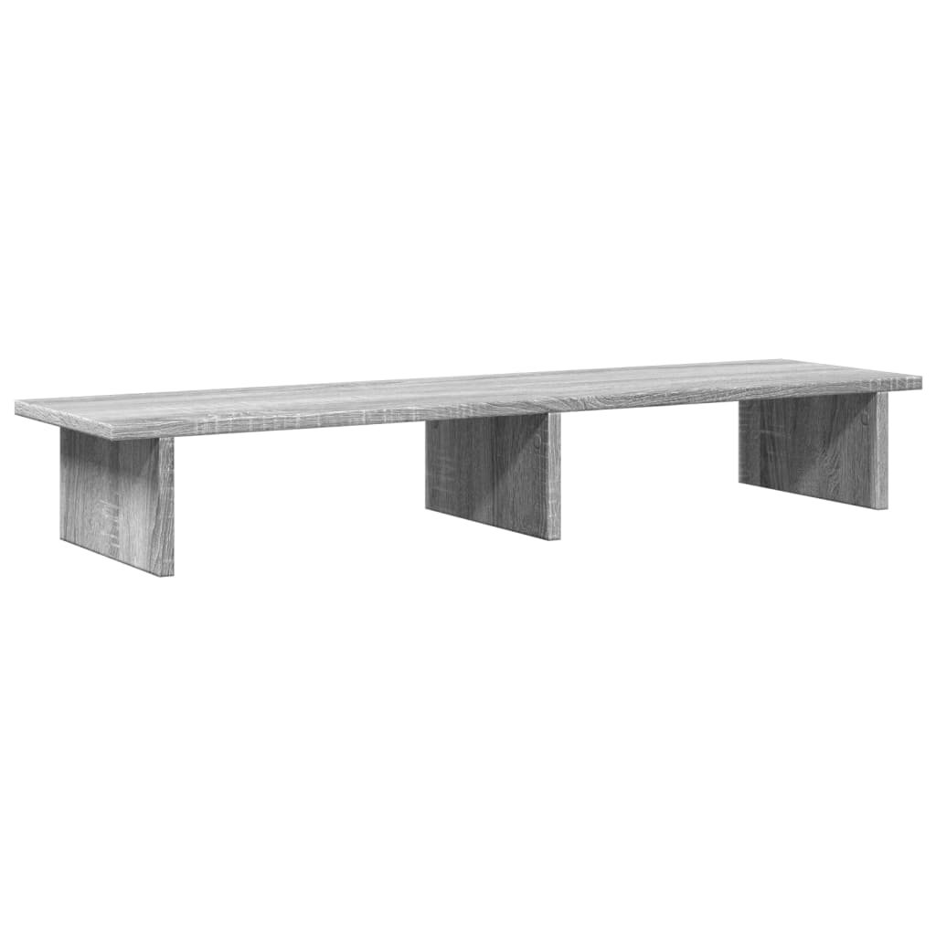 vidaXL Support de moniteur sonoma gris 100x27x15 cm bois d'ingénierie