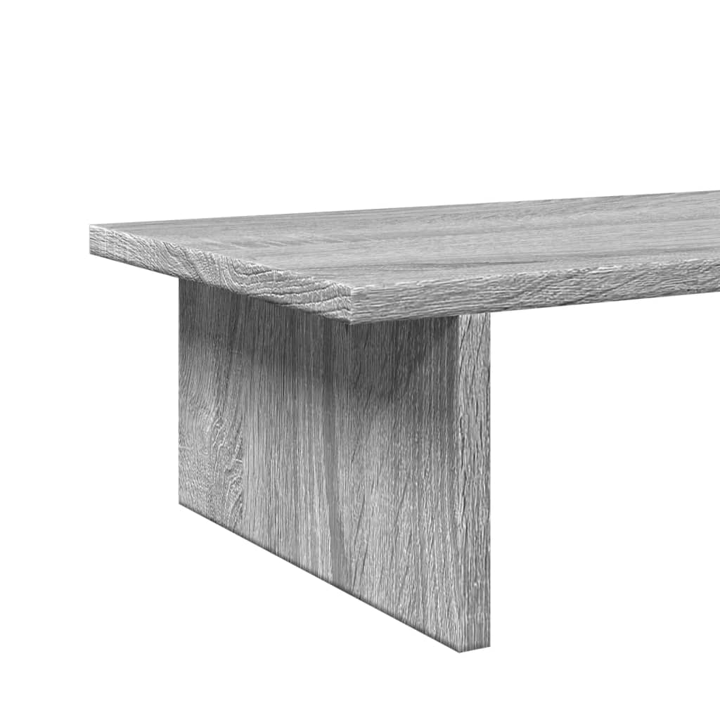 vidaXL Support de moniteur sonoma gris 100x27x15 cm bois d'ingénierie