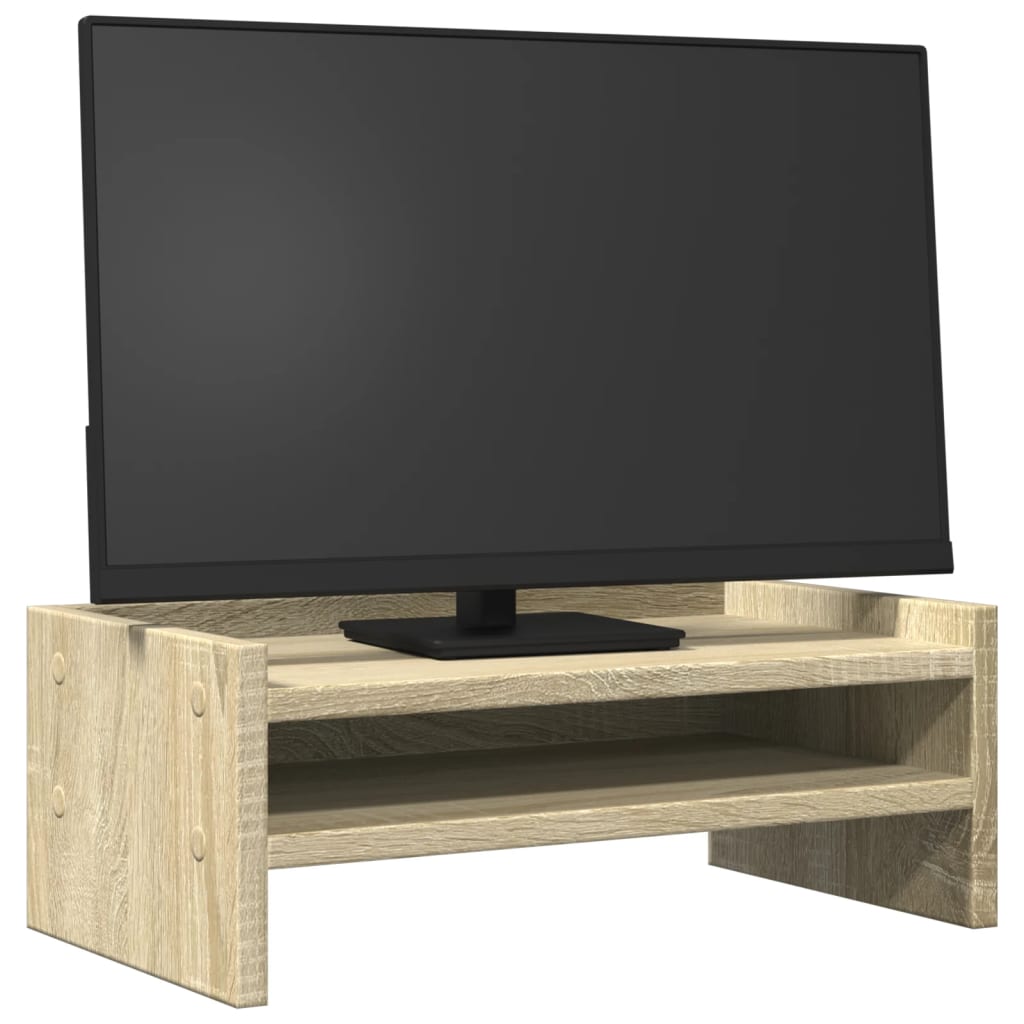 vidaXL Support de moniteur chêne sonoma 42x24x16 cm bois d'ingénierie