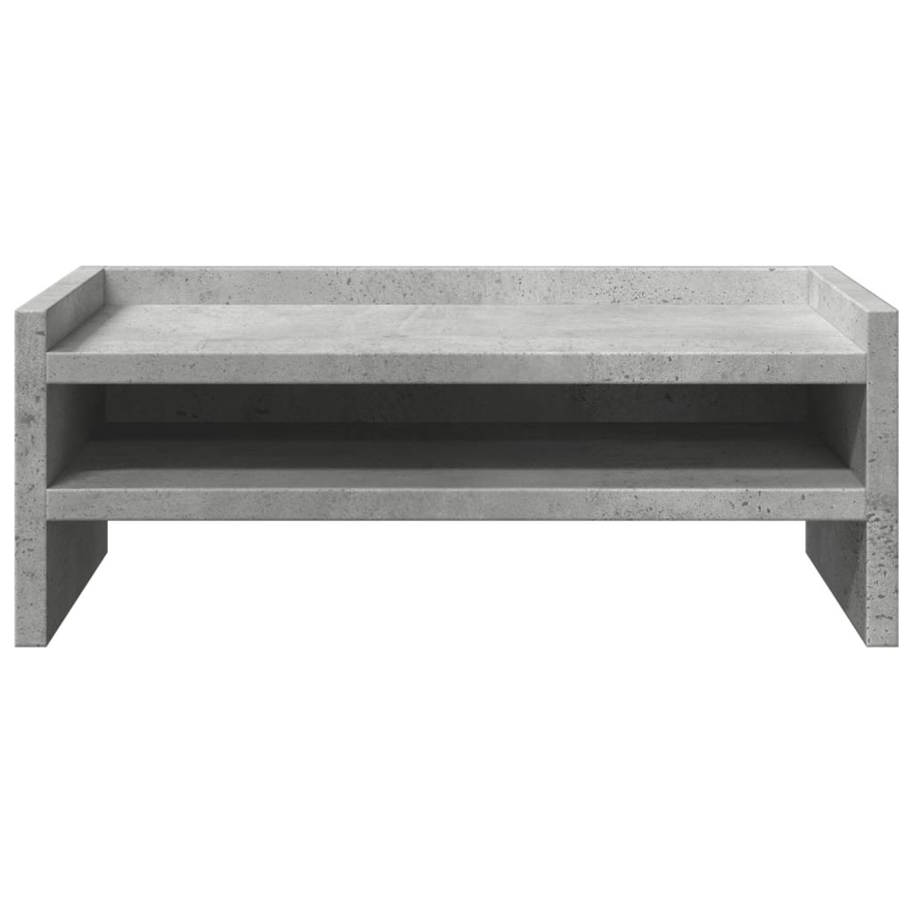 vidaXL Support de moniteur gris béton 42x24x16 cm bois d'ingénierie