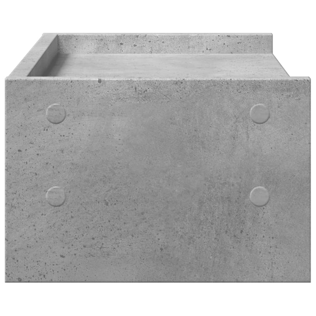 vidaXL Support de moniteur gris béton 42x24x16 cm bois d'ingénierie