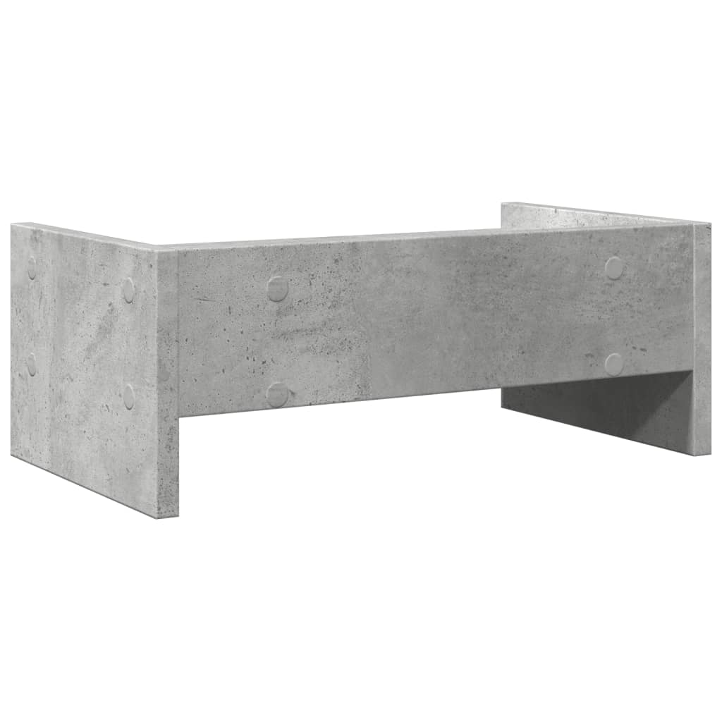 vidaXL Support de moniteur gris béton 42x24x16 cm bois d'ingénierie