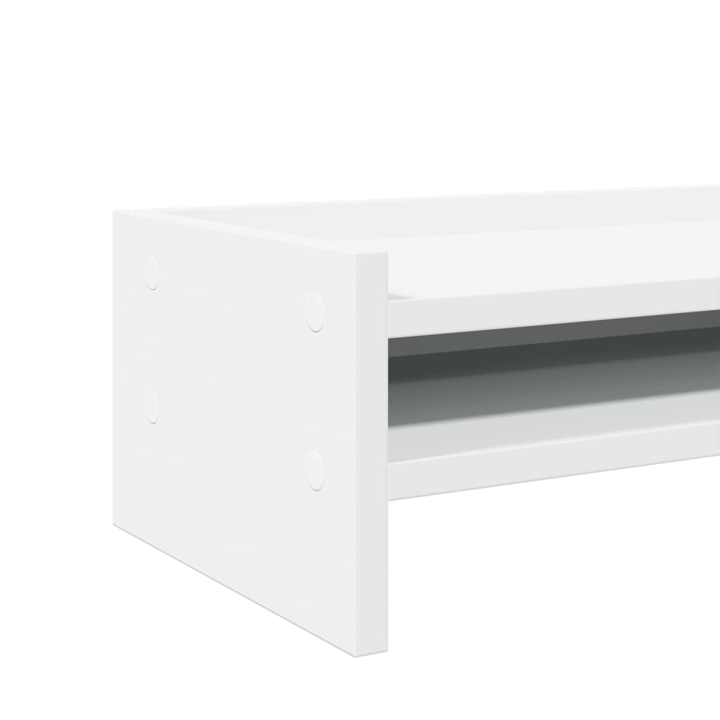 vidaXL Support de moniteur blanc 100x24x16 cm bois d'ingénierie