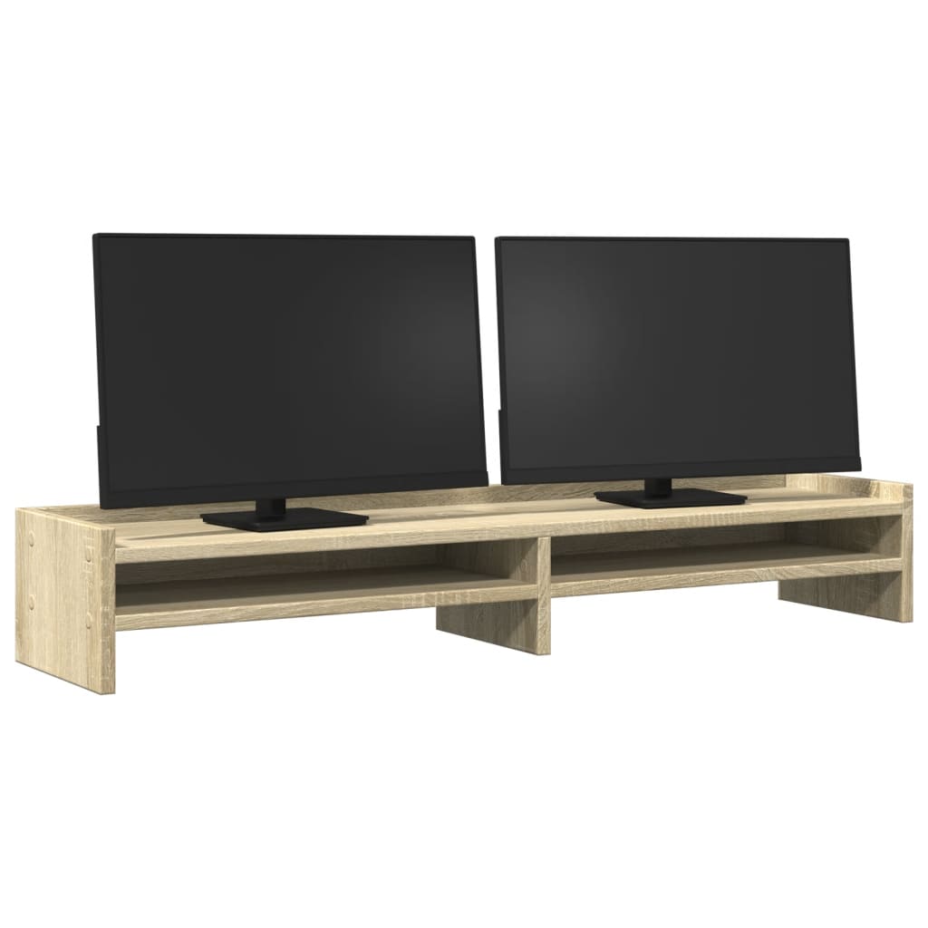 vidaXL Support de moniteur chêne sonoma 100x24x16 cm bois d'ingénierie