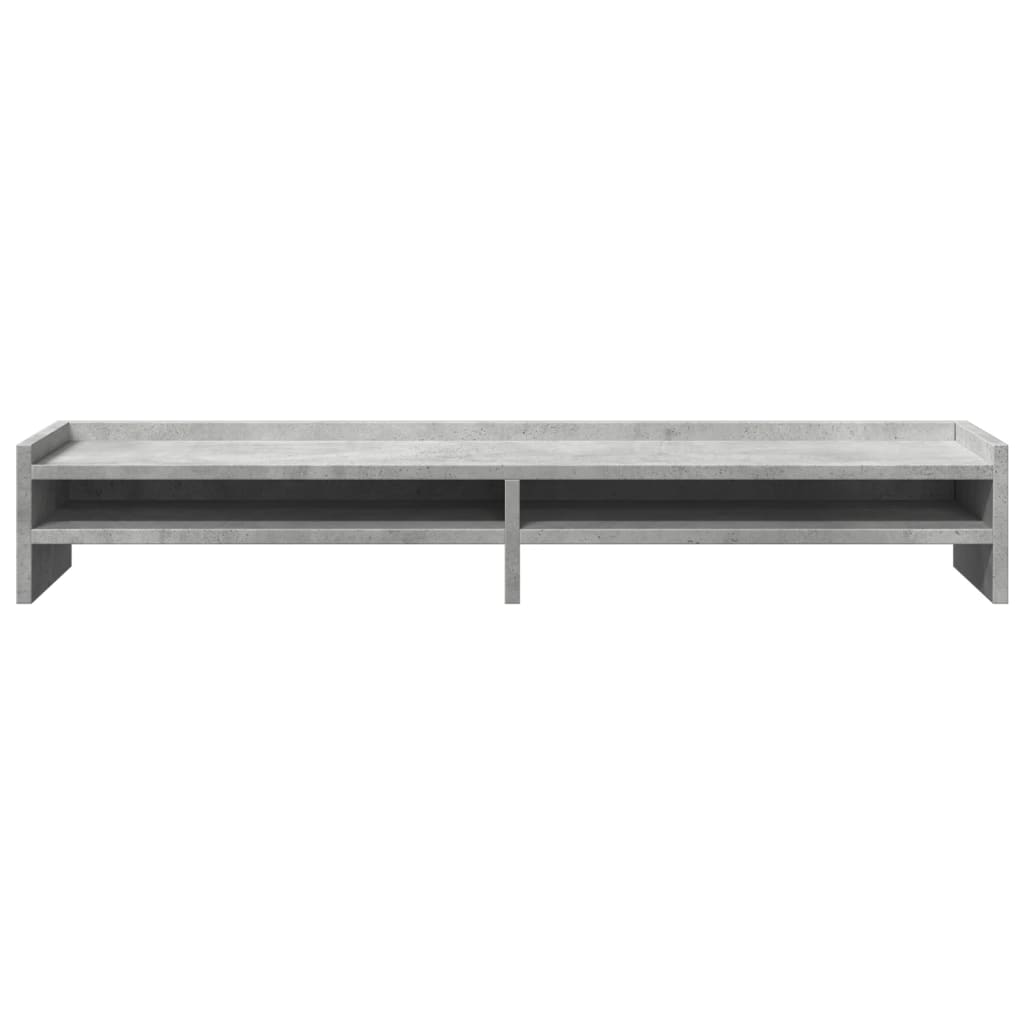 vidaXL Support de moniteur gris béton 100x24x16 cm bois d'ingénierie