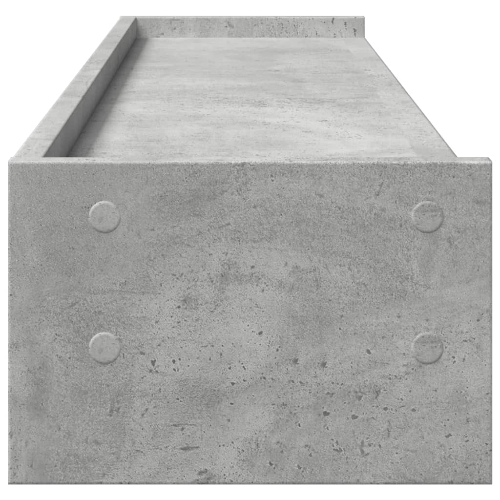 vidaXL Support de moniteur gris béton 100x24x16 cm bois d'ingénierie