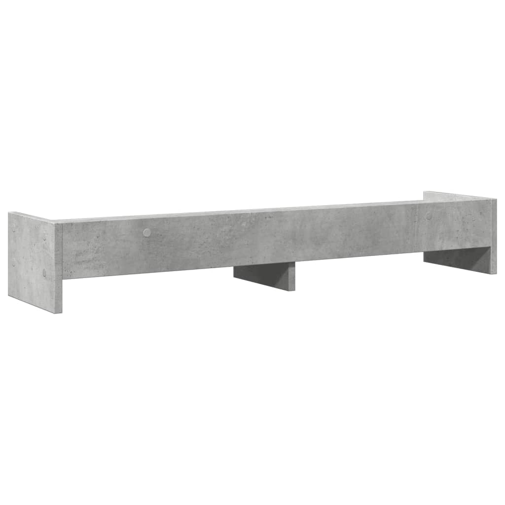 vidaXL Support de moniteur gris béton 100x24x16 cm bois d'ingénierie