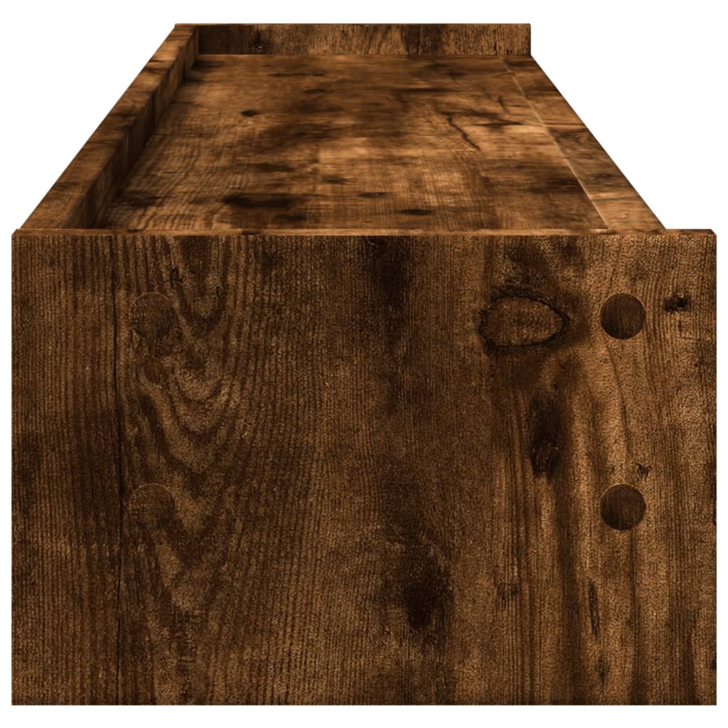 vidaXL Support de moniteur chêne fumé 100x24x16 cm bois d'ingénierie