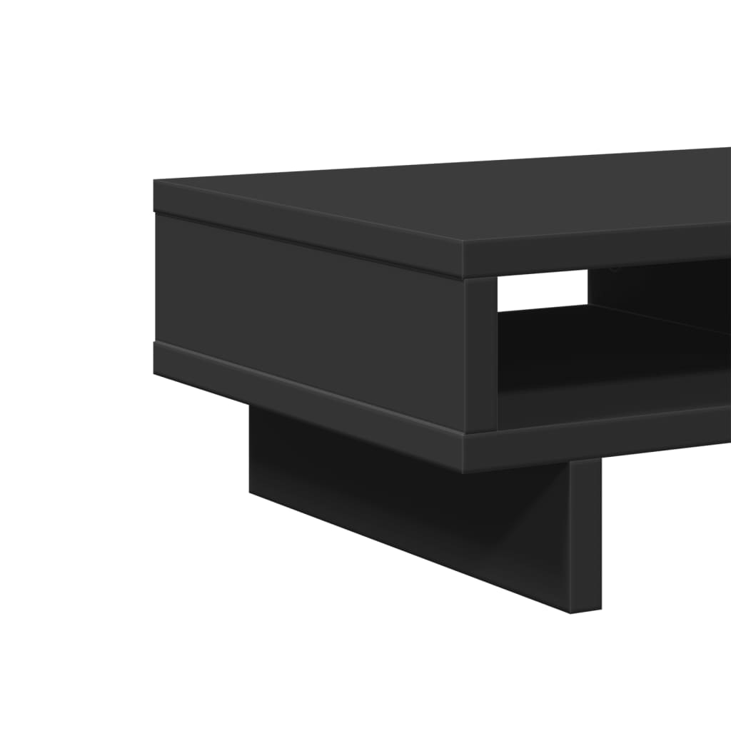 vidaXL Support de moniteur noir 50x27x15 cm bois d'ingénierie