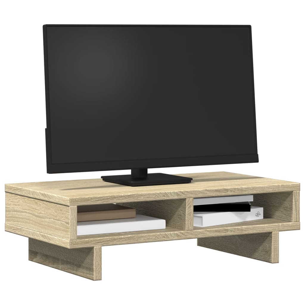 vidaXL Support de moniteur chêne sonoma 50x27x15 cm bois d'ingénierie