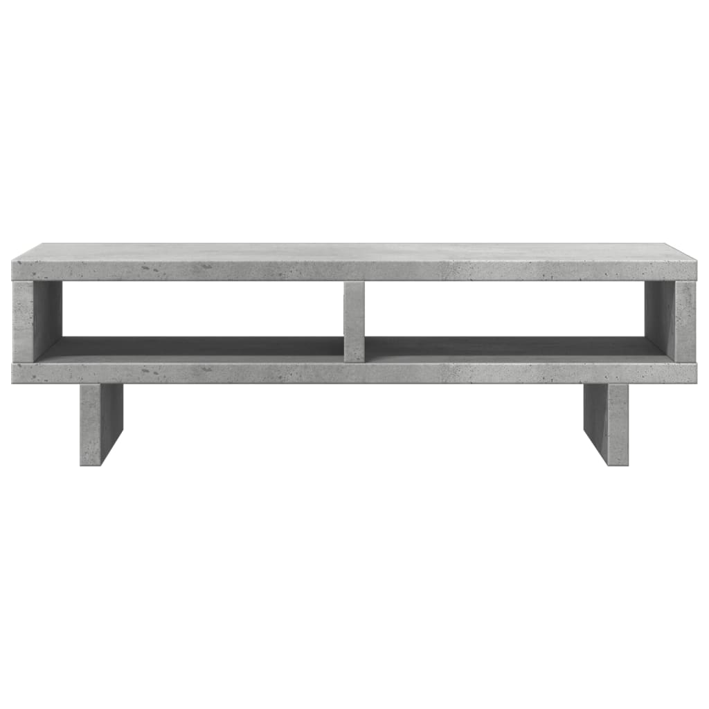 vidaXL Support de moniteur gris béton 50x27x15 cm bois d'ingénierie