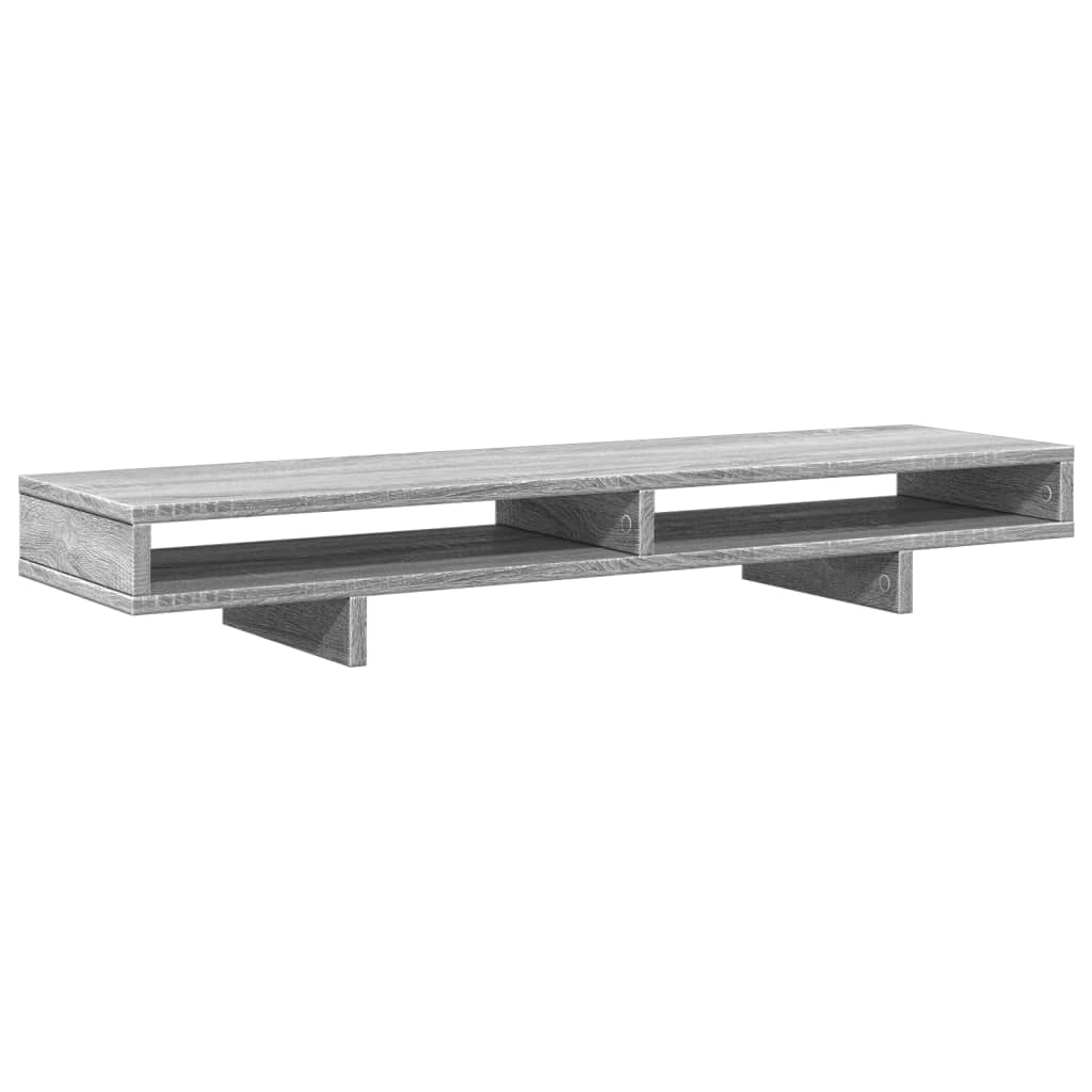 vidaXL Support de moniteur sonoma gris 100x27x15 cm bois d'ingénierie