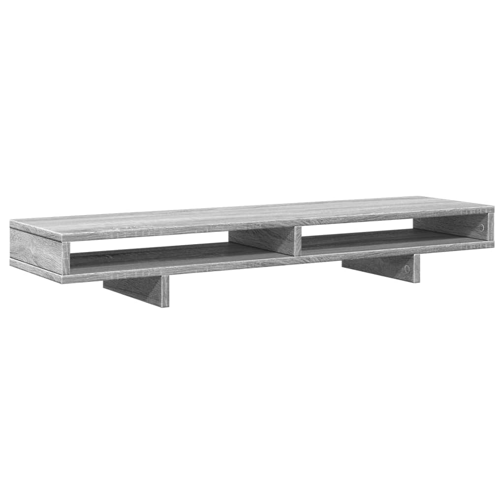 vidaXL Support de moniteur sonoma gris 100x27x15 cm bois d'ingénierie
