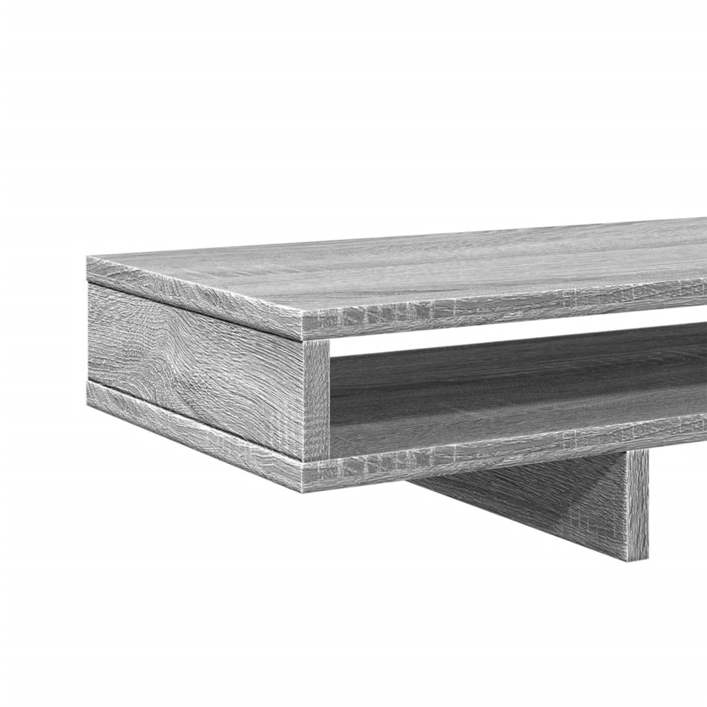vidaXL Support de moniteur sonoma gris 100x27x15 cm bois d'ingénierie