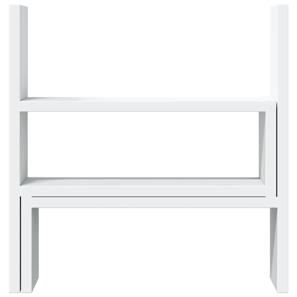 vidaXL Organisateur de bureau réglable blanc bois d'ingénierie