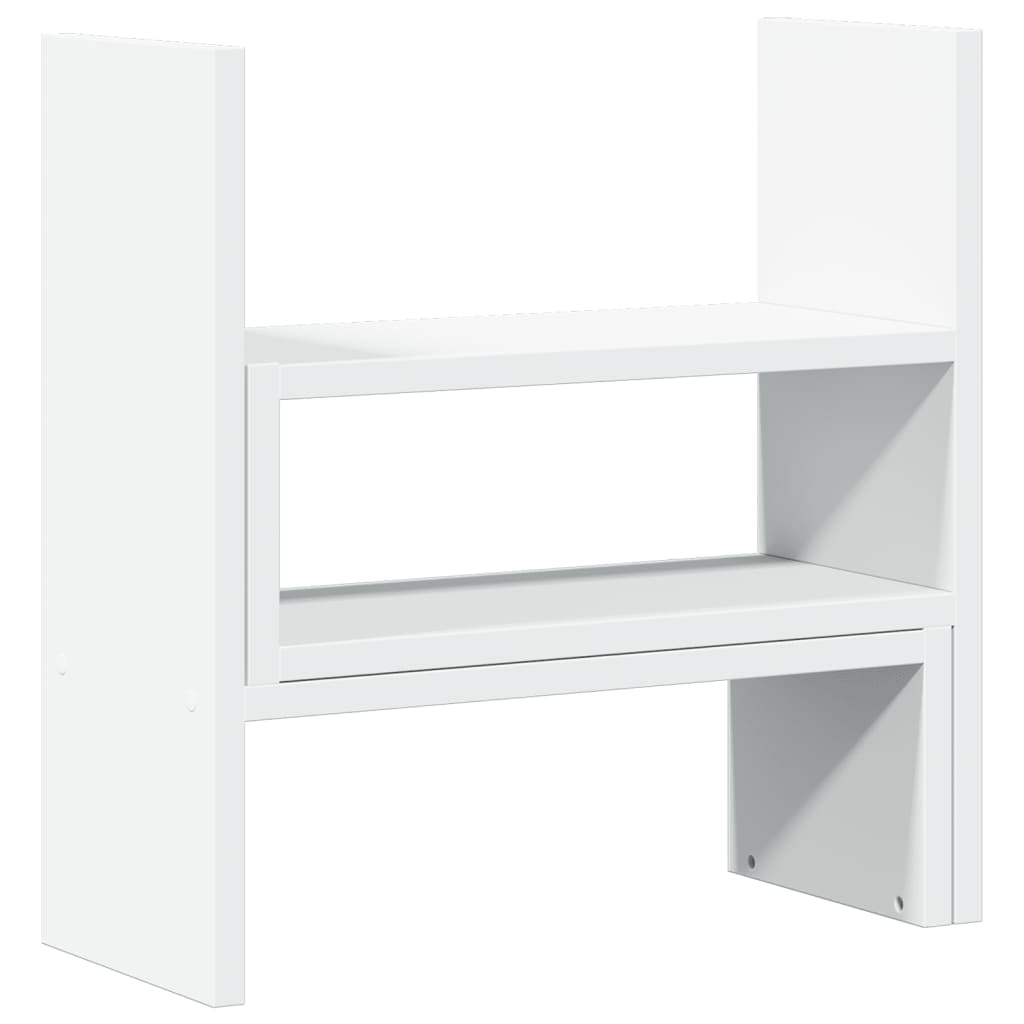 vidaXL Organisateur de bureau réglable blanc bois d'ingénierie