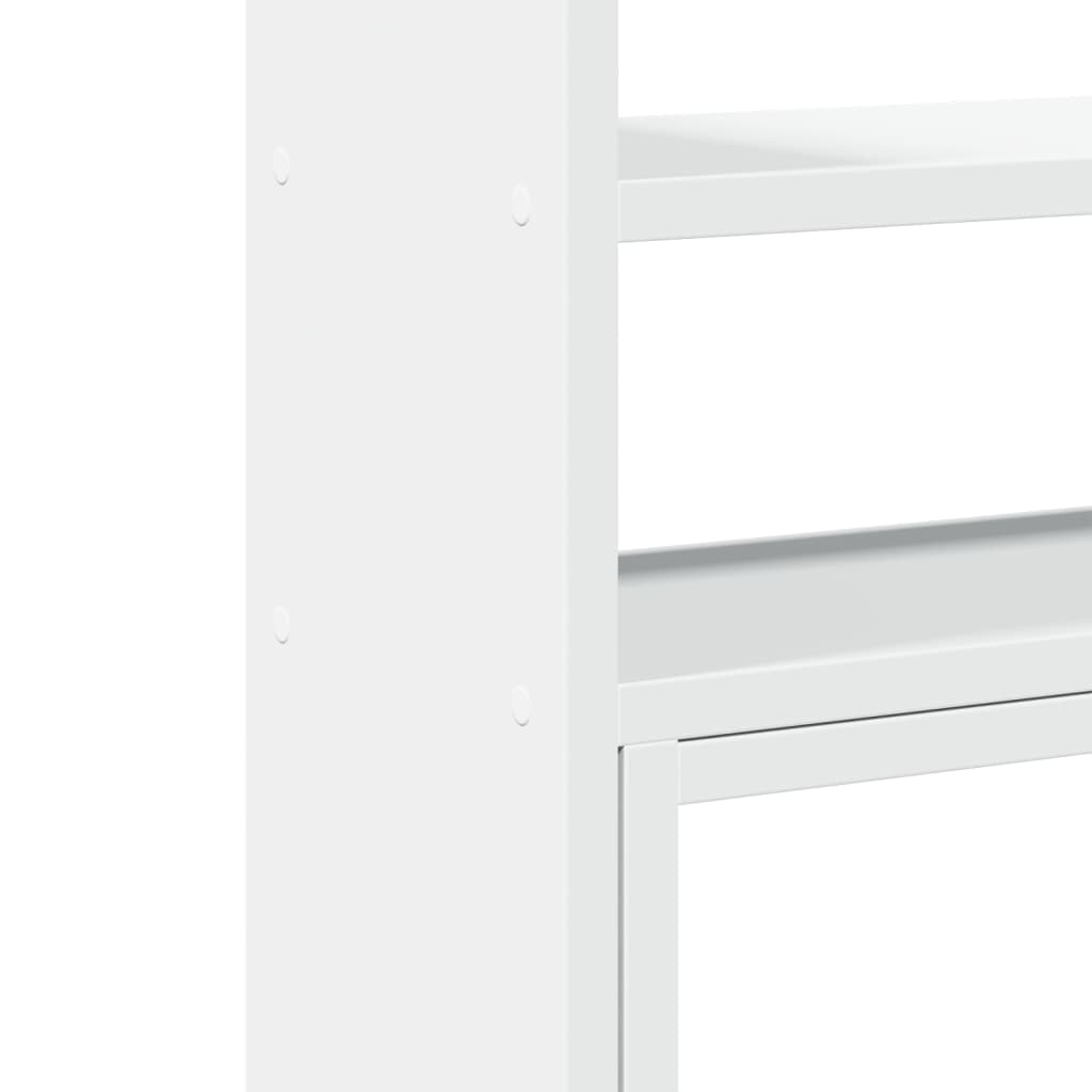 vidaXL Organisateur de bureau réglable blanc bois d'ingénierie