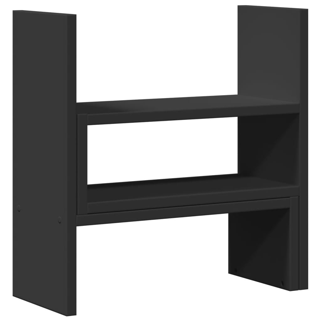 vidaXL Organisateur de bureau réglable noir bois d'ingénierie