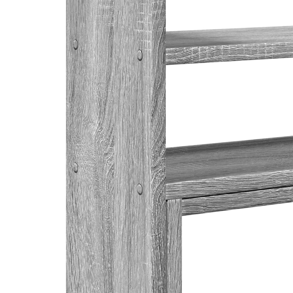 vidaXL Organisateur de bureau réglable sonoma gris bois d'ingénierie