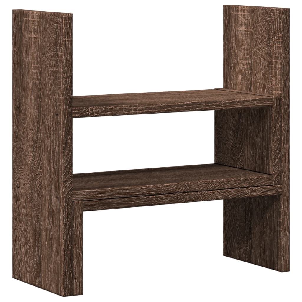 vidaXL Organisateur de bureau réglable chêne marron bois d'ingénierie