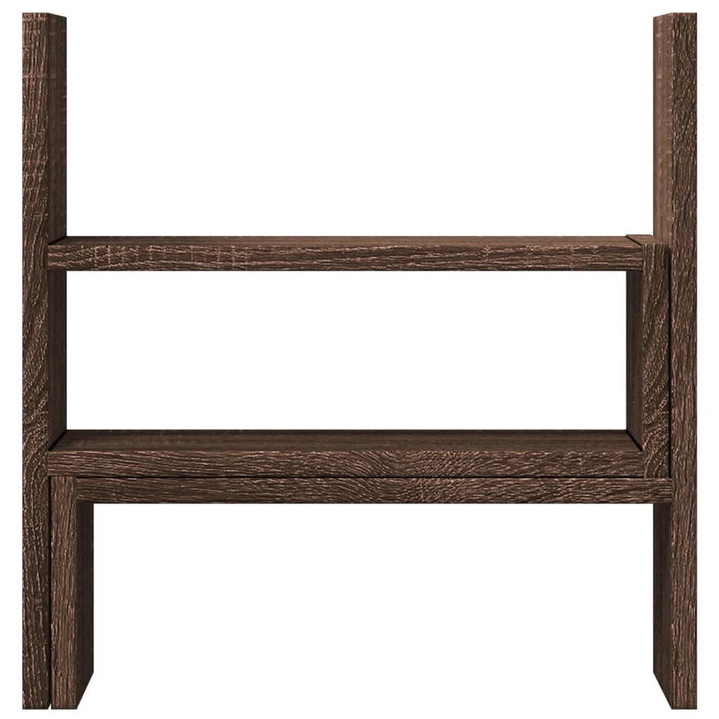 vidaXL Organisateur de bureau réglable chêne marron bois d'ingénierie