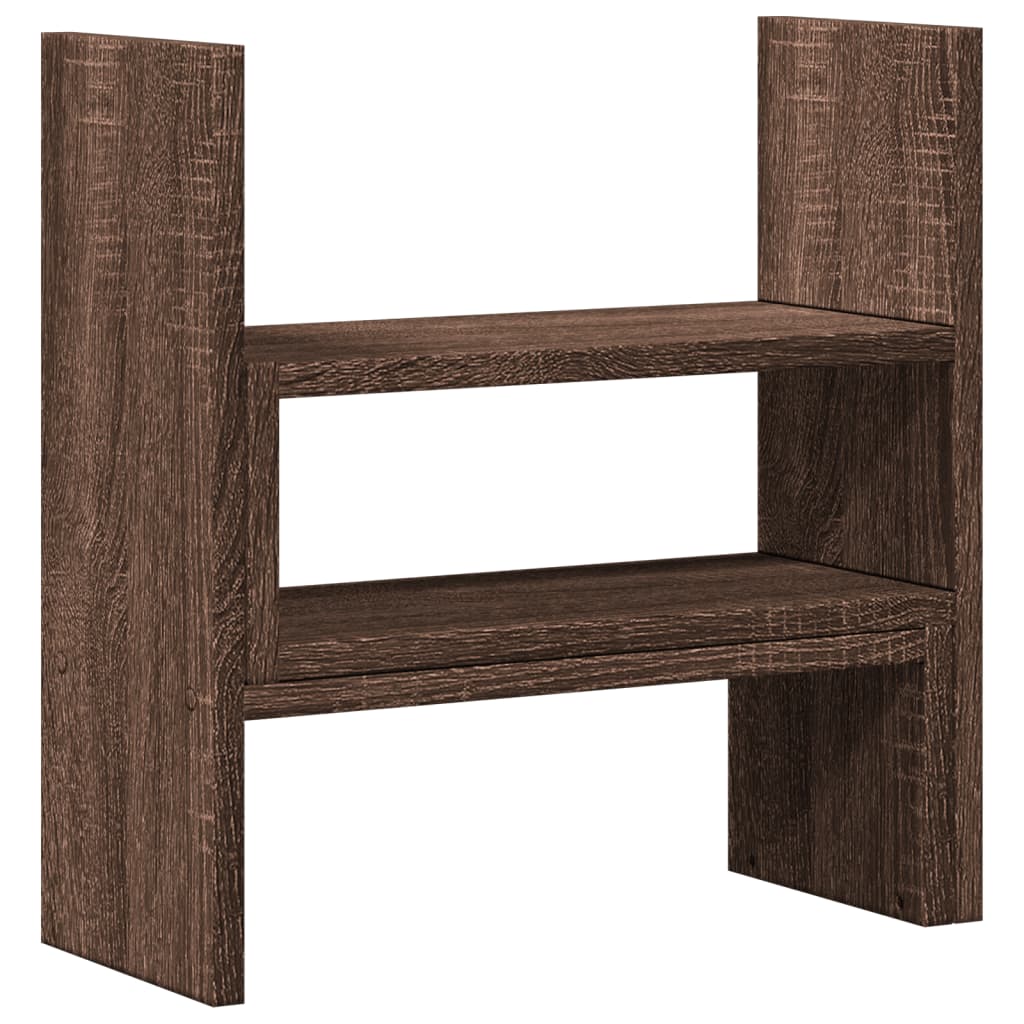 vidaXL Organisateur de bureau réglable chêne marron bois d'ingénierie