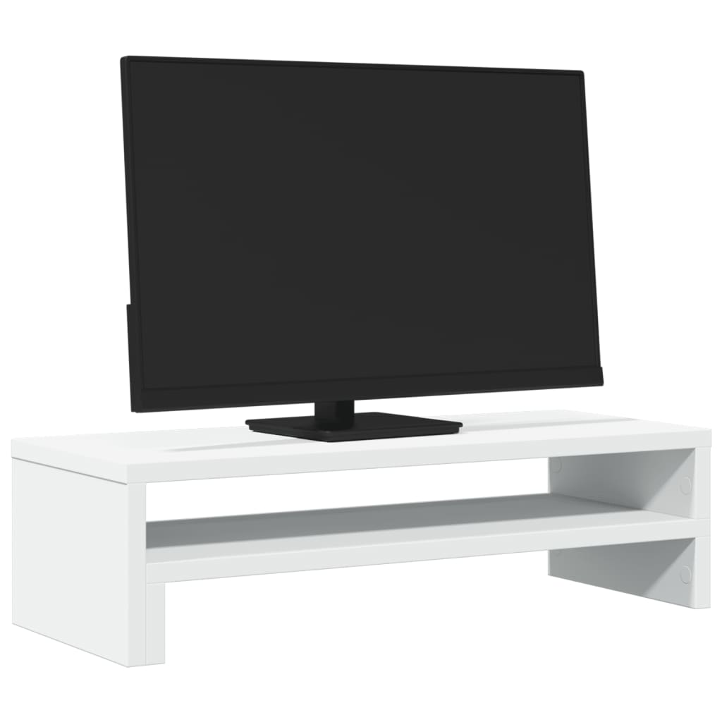 vidaXL Support de moniteur blanc 54x22x15 cm bois d'ingénierie