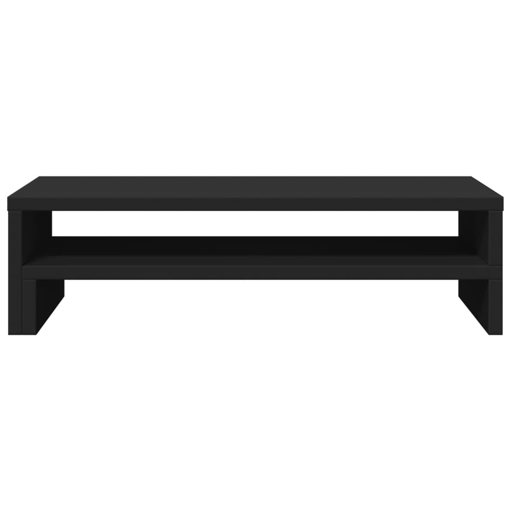 vidaXL Support de moniteur noir 54x22x15 cm bois d'ingénierie
