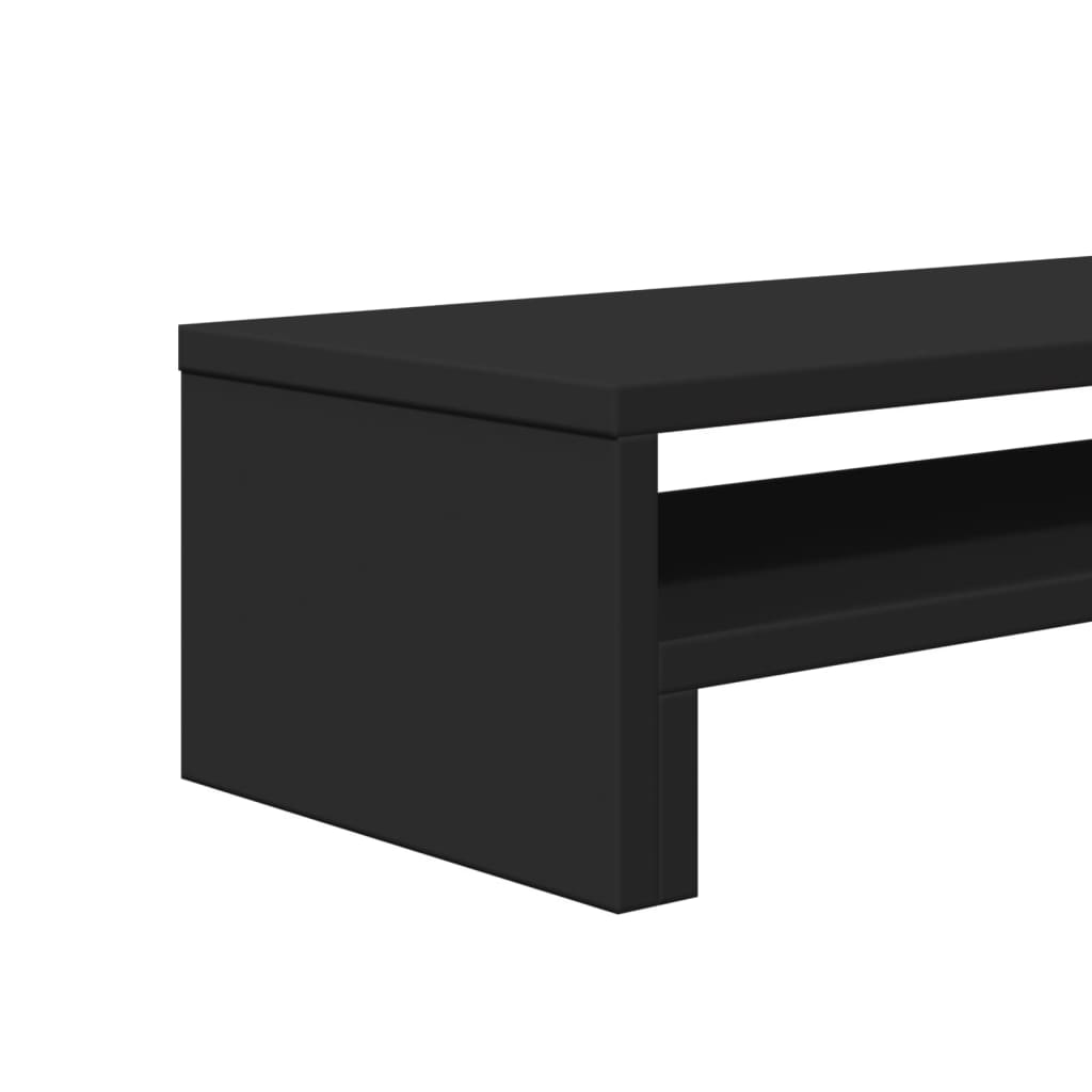 vidaXL Support de moniteur noir 54x22x15 cm bois d'ingénierie