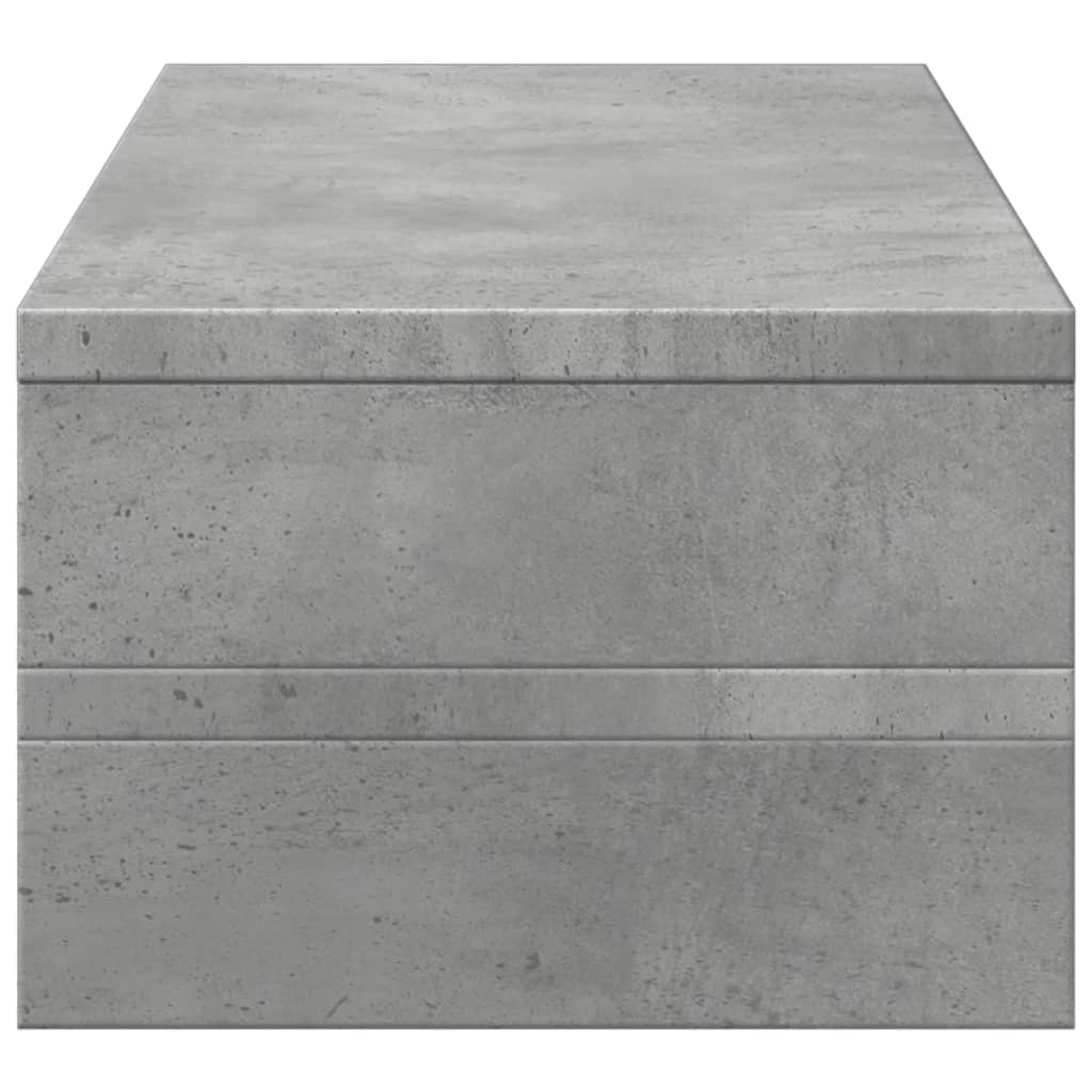 vidaXL Support de moniteur gris béton 54x22x15 cm bois d'ingénierie