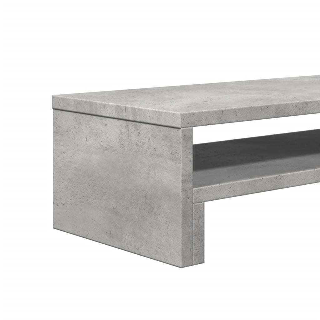 vidaXL Support de moniteur gris béton 54x22x15 cm bois d'ingénierie