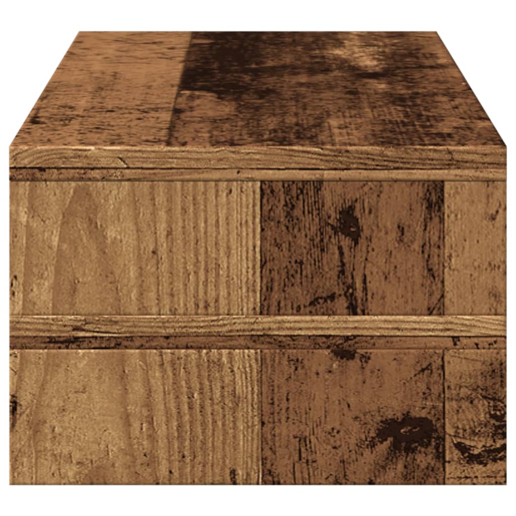 vidaXL Support de moniteur vieux bois 54x22x15 cm bois d'ingénierie