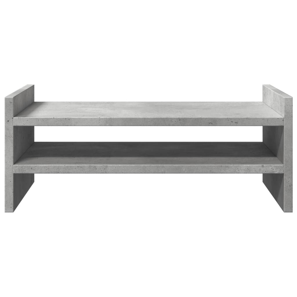vidaXL Support de moniteur gris béton 50x27x20 cm bois d'ingénierie