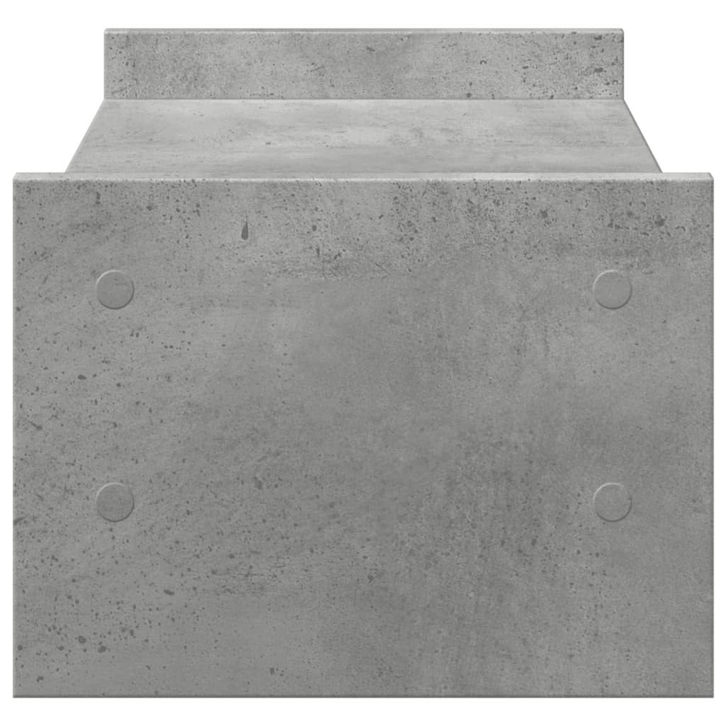 vidaXL Support de moniteur gris béton 50x27x20 cm bois d'ingénierie