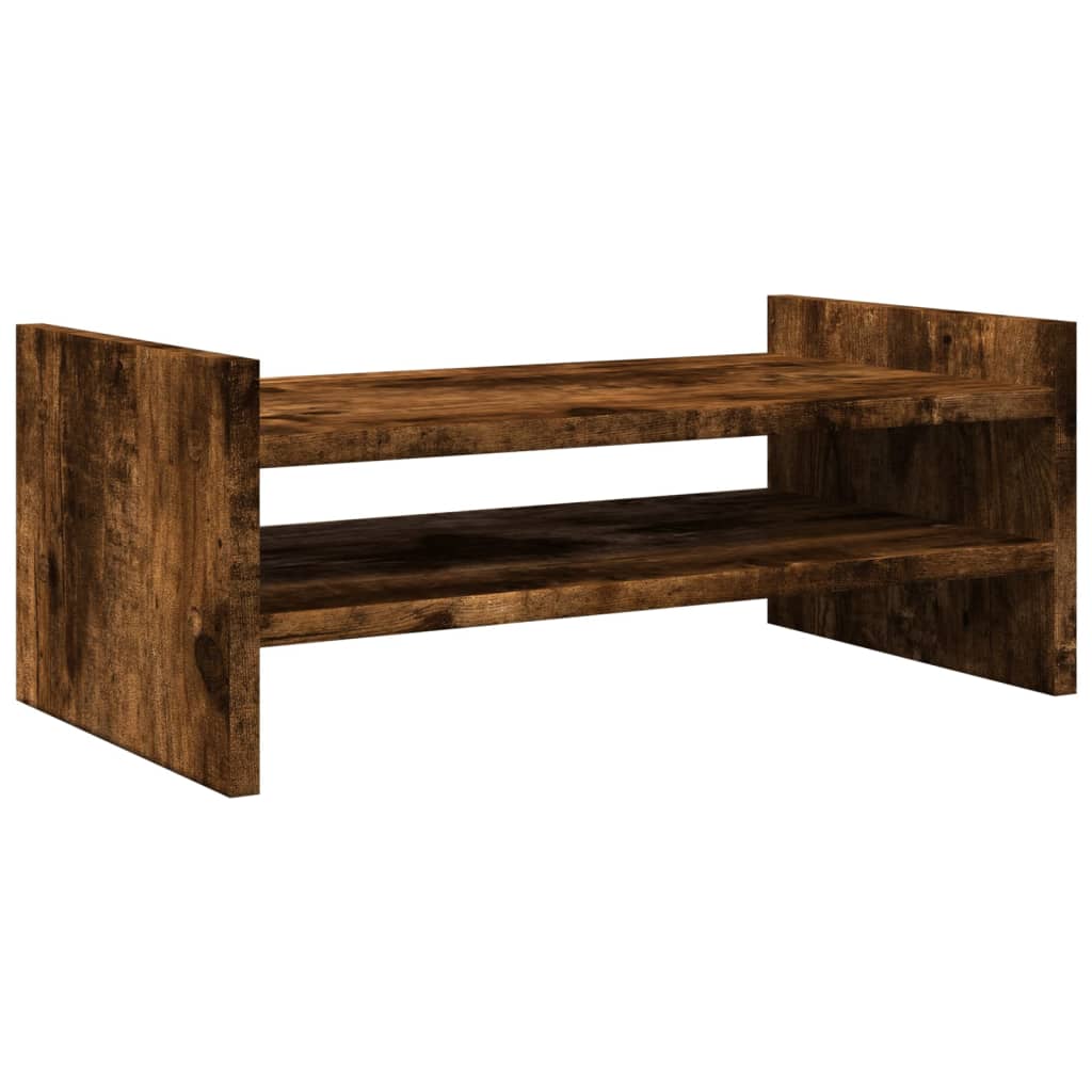 vidaXL Support de moniteur chêne fumé 50x27x20 cm bois d'ingénierie