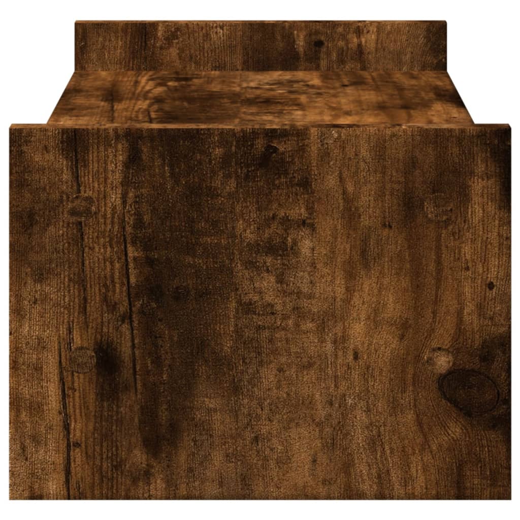 vidaXL Support de moniteur chêne fumé 50x27x20 cm bois d'ingénierie
