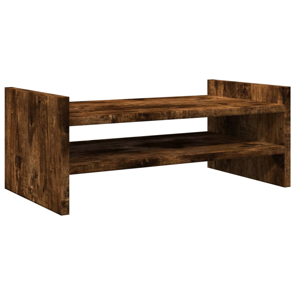 vidaXL Support de moniteur chêne fumé 50x27x20 cm bois d'ingénierie