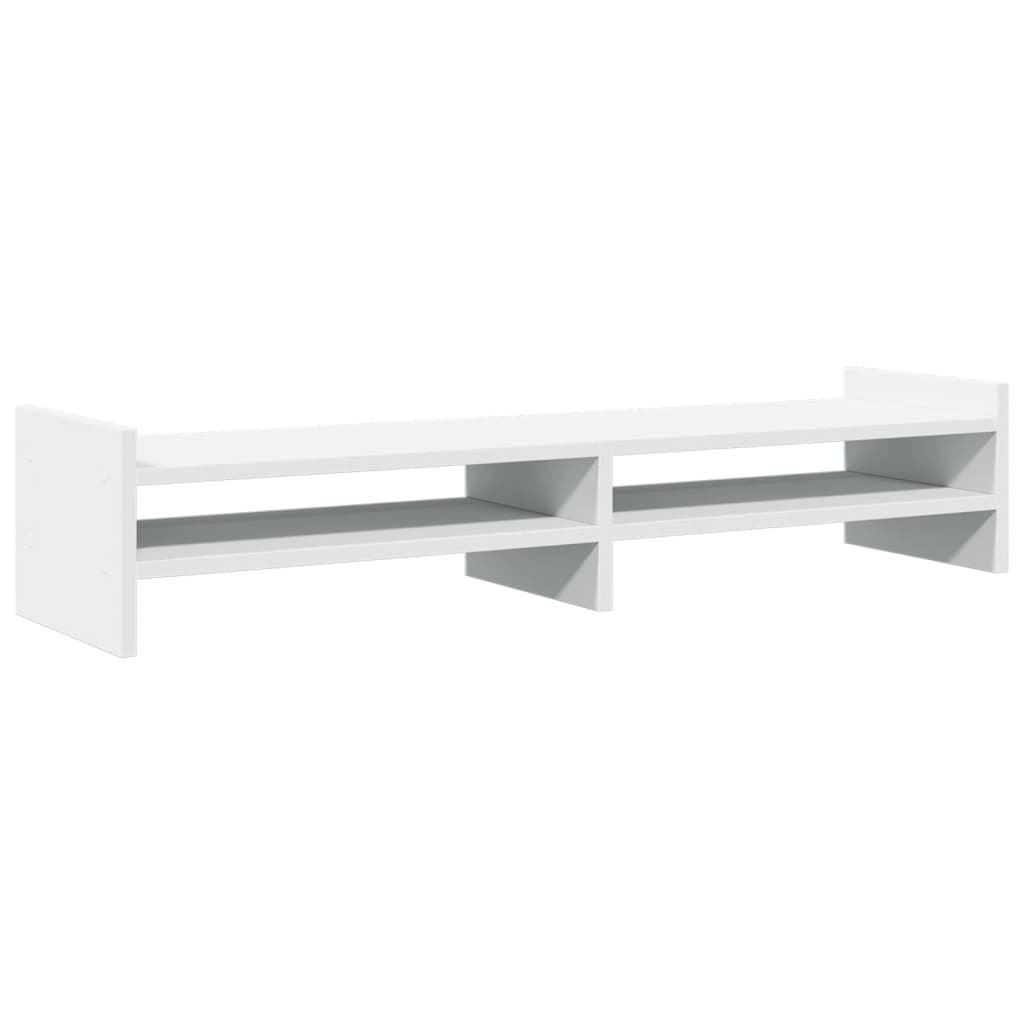 vidaXL Support de moniteur blanc 100x27x20 cm bois d'ingénierie