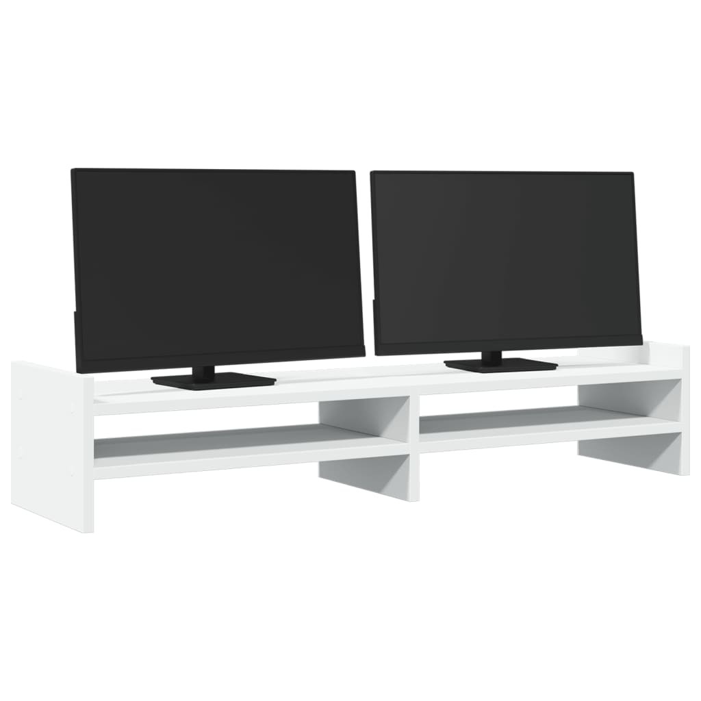 vidaXL Support de moniteur blanc 100x27x20 cm bois d'ingénierie