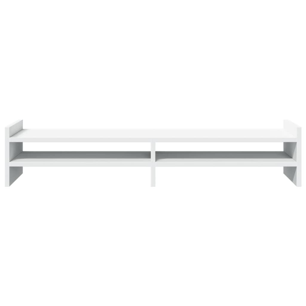 vidaXL Support de moniteur blanc 100x27x20 cm bois d'ingénierie
