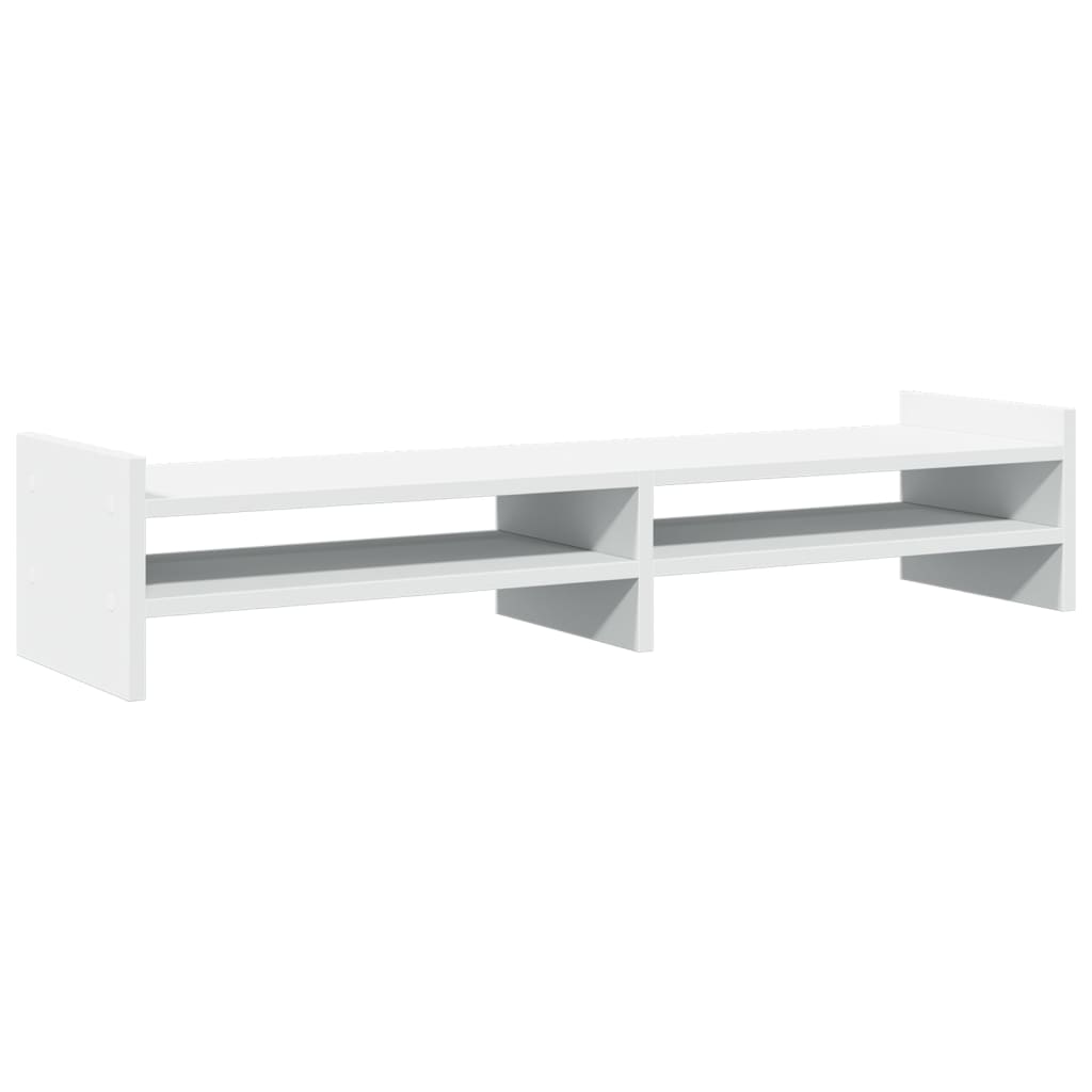 vidaXL Support de moniteur blanc 100x27x20 cm bois d'ingénierie
