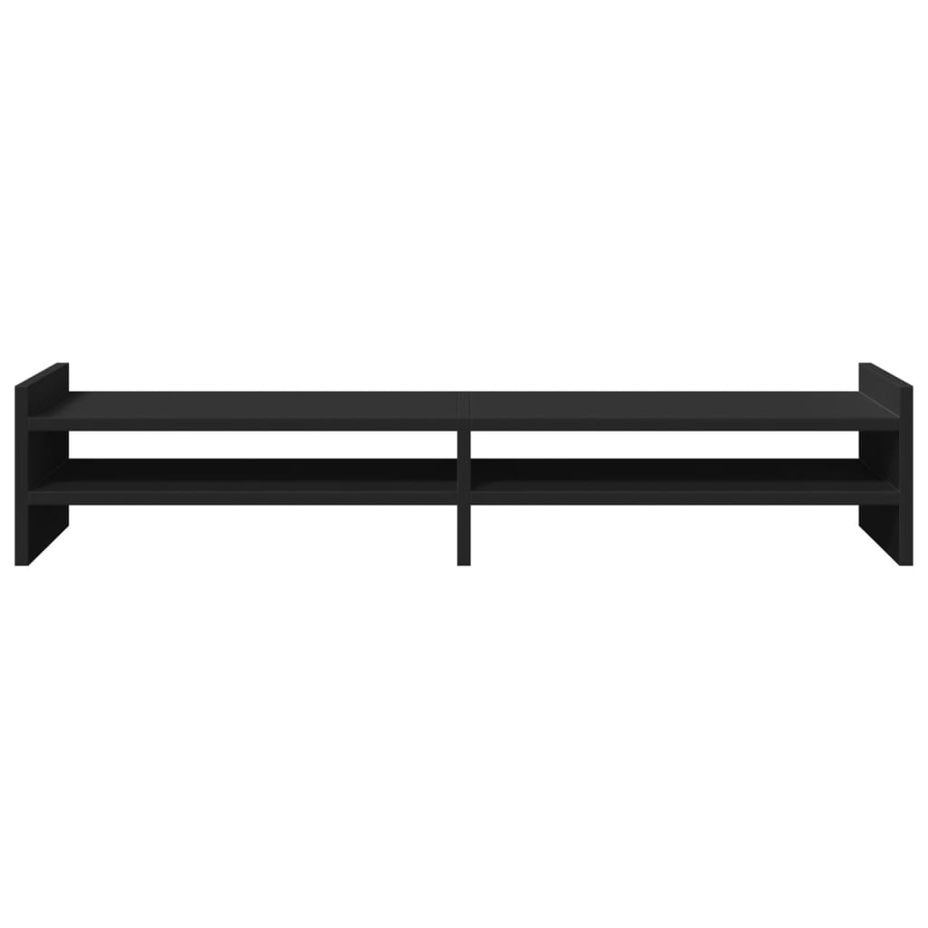 vidaXL Support de moniteur noir 100x27x20 cm bois d'ingénierie