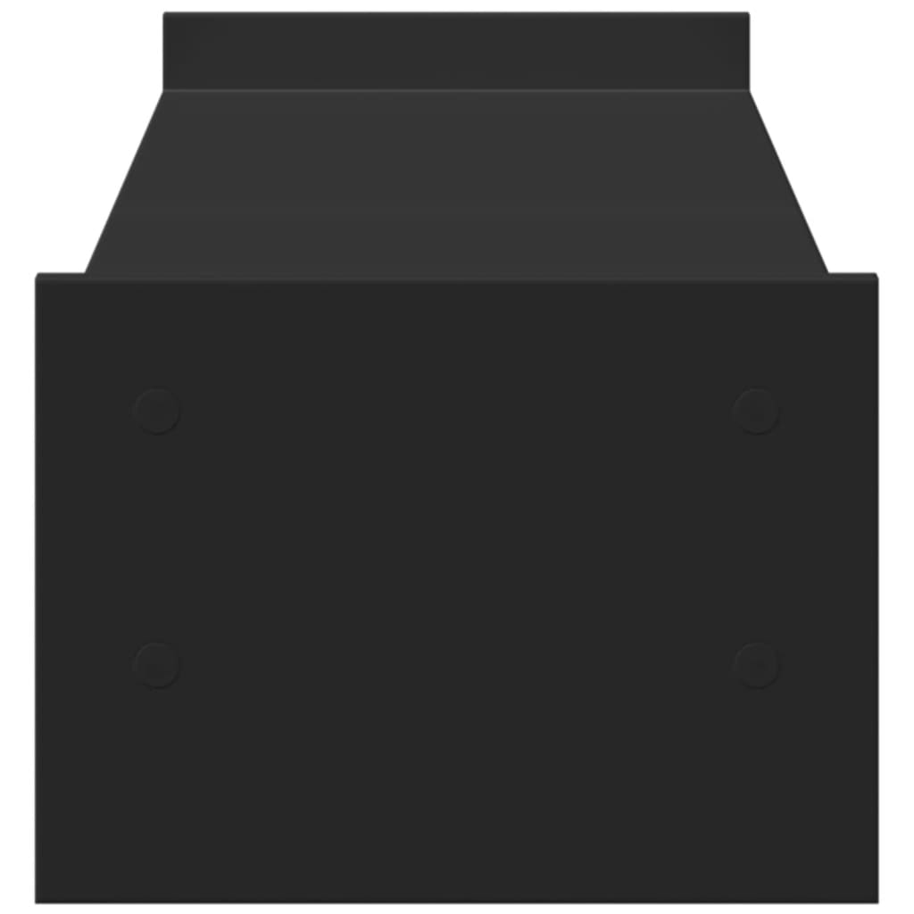 vidaXL Support de moniteur noir 100x27x20 cm bois d'ingénierie