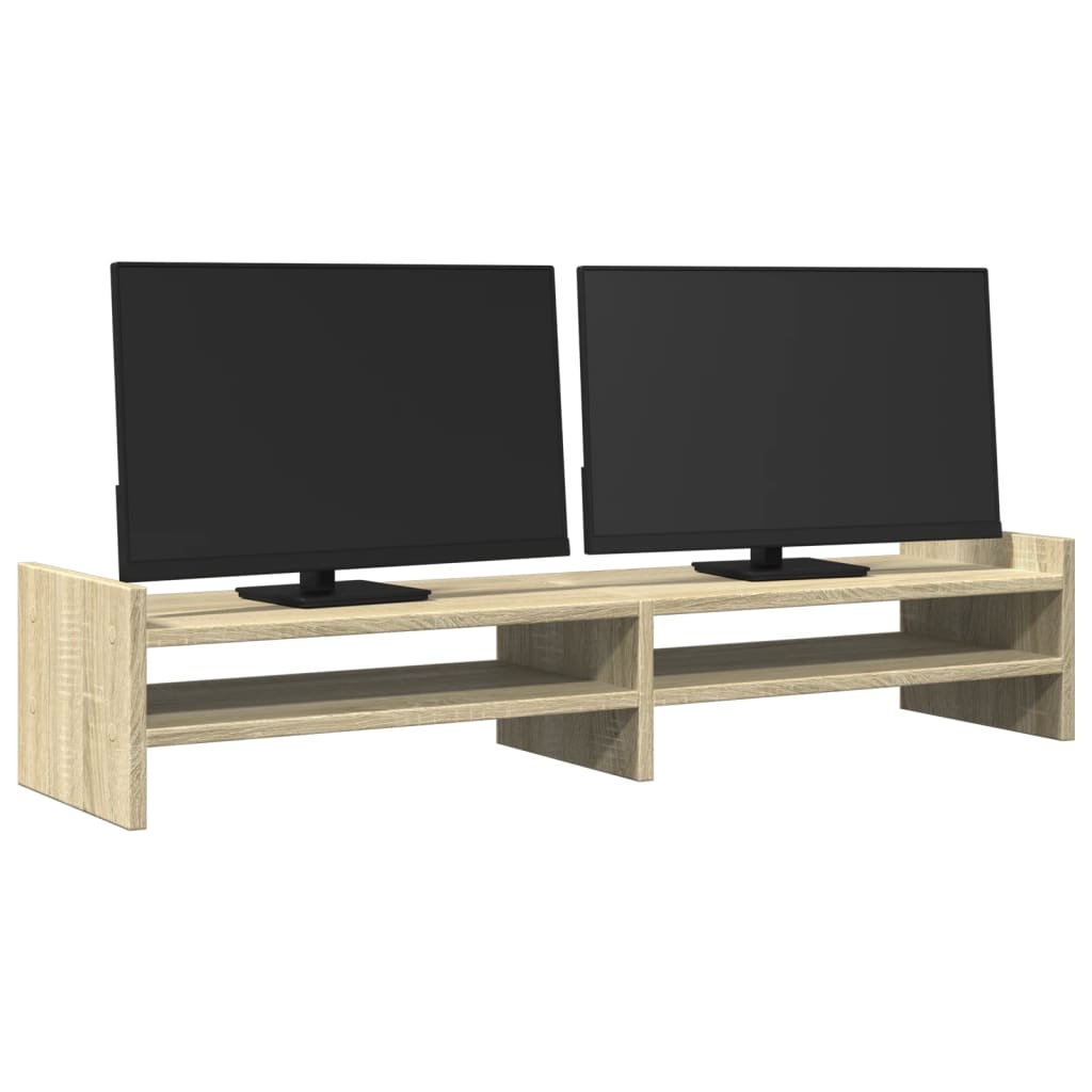 vidaXL Support de moniteur chêne sonoma 100x27x20 cm bois d'ingénierie