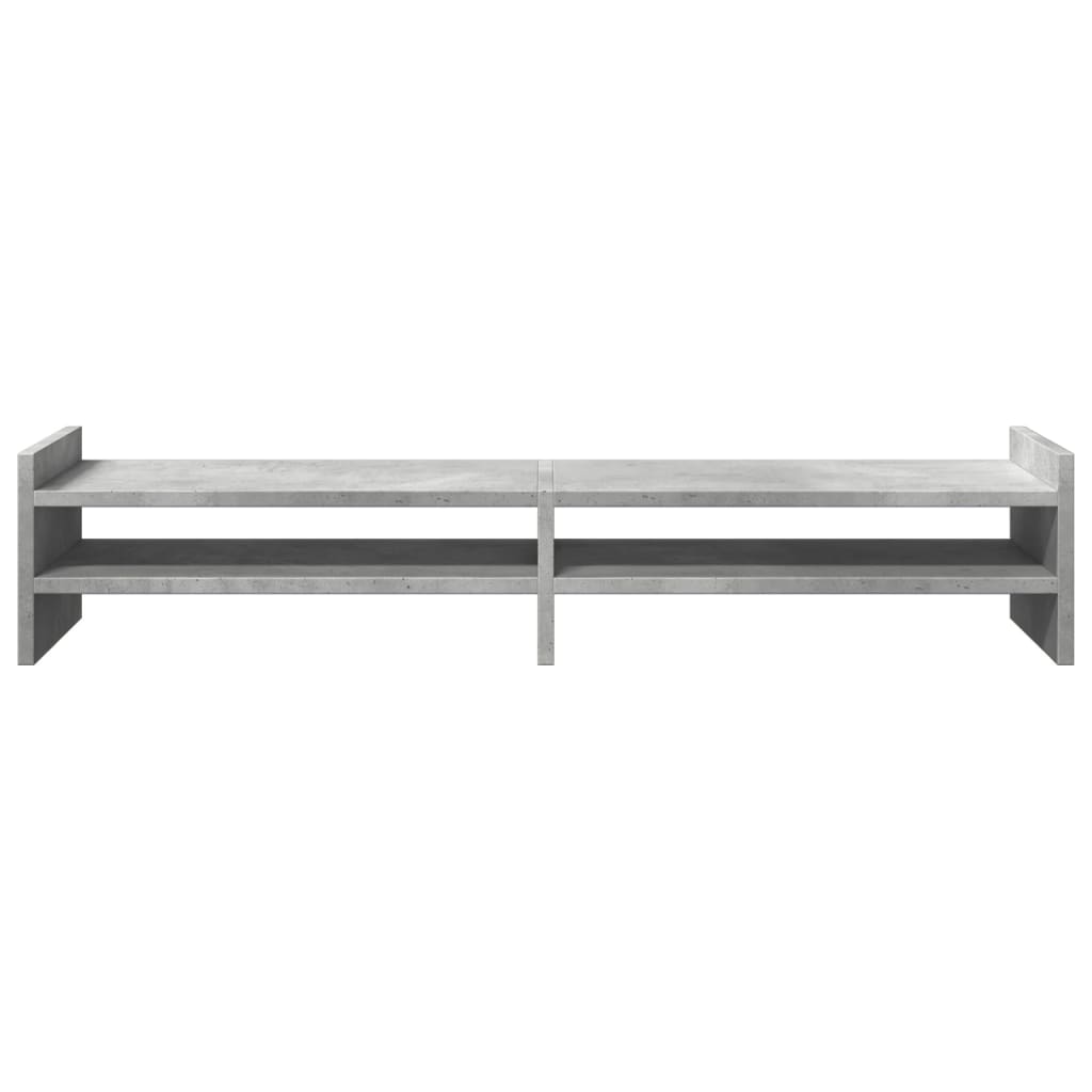 vidaXL Support de moniteur gris béton 100x27x20 cm bois d'ingénierie