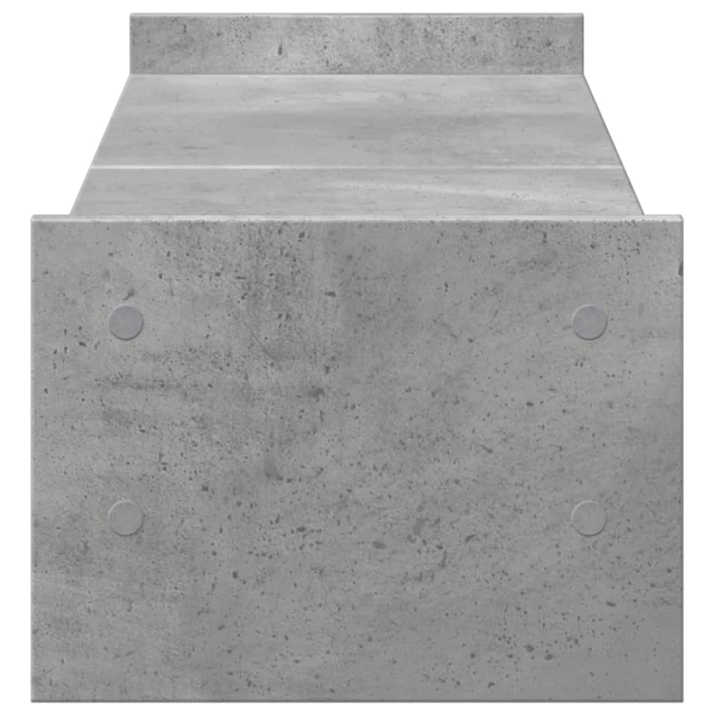 vidaXL Support de moniteur gris béton 100x27x20 cm bois d'ingénierie