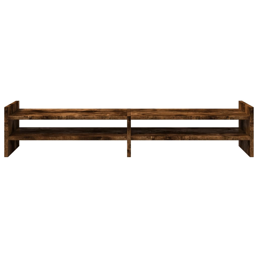 vidaXL Support de moniteur chêne fumé 100x27x20 cm bois d'ingénierie