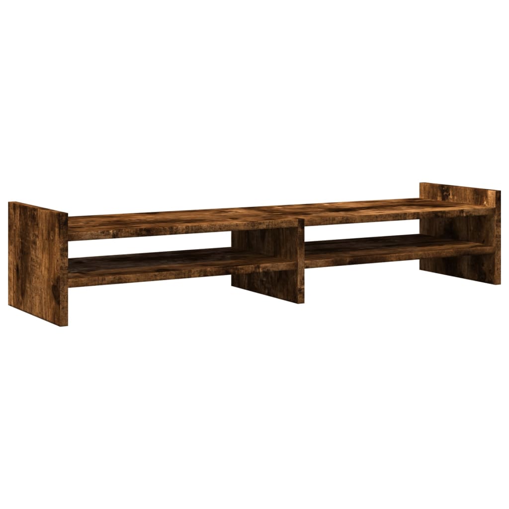 vidaXL Support de moniteur chêne fumé 100x27x20 cm bois d'ingénierie