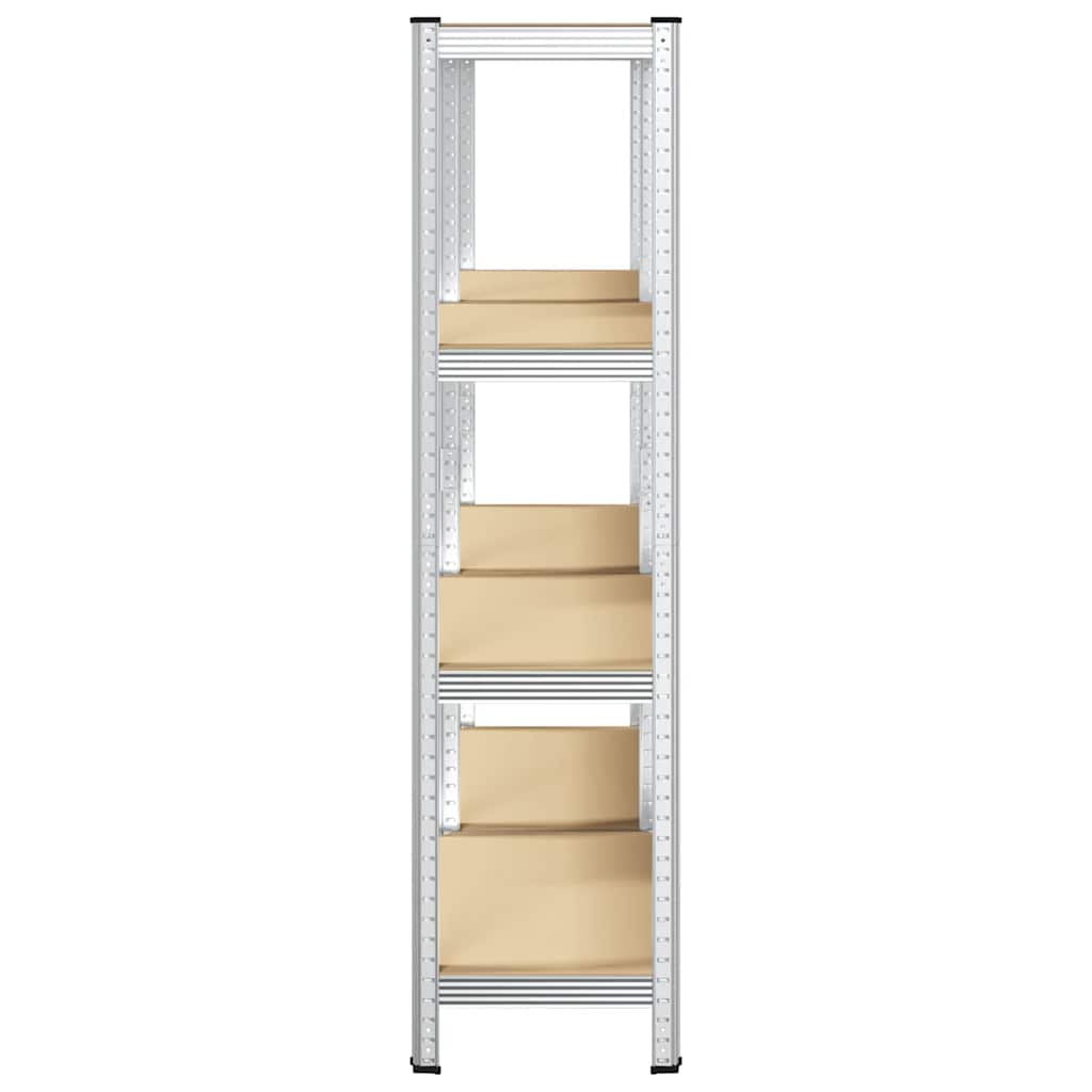 vidaXL Étagères de rangement à 4 niveaux 2 pcs acier bois d'ingénierie